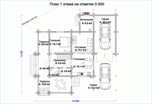 план деревянного дома Альбатрос-21