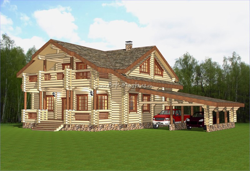 проект деревянного дома Боровик-230v2N