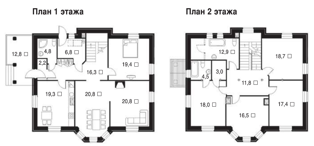 Проект каменного дома 256 квадратных метров в Обнинске